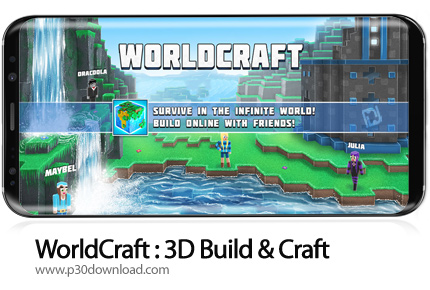 دانلود WorldCraft: 3D Build & Craft v3.7.4 + Mod - بازی موبایل ورلد کرافت