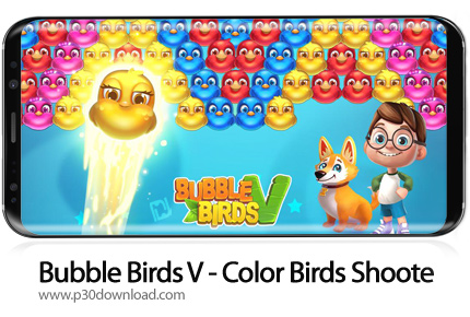 دانلود Bubble Birds V - Color Birds Shooter v1.9.8 + Mod - بازی موبایل پرندگان حبابی رنگارنگ