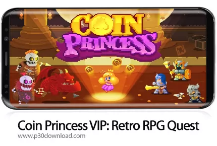 دانلود Coin Princess VIP: Retro RPG Quest v2.3.8 + Mod - بازی موبایل شاهزاده سکه