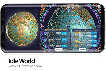 دانلود Idle World v4.5 + Mod - بازی موبایل دنیای کلیکی
