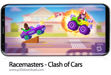 دانلود Racemasters - Сlash of Сars v1.6.0 + Mod - بازی موبایل مسابقات برخورد ماشین ها