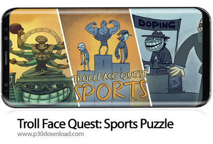 دانلود Troll Face Quest: Sports Puzzle v2.2.3 + Mod - بازی موبایل صورت مسخره و پازل های ورزشی