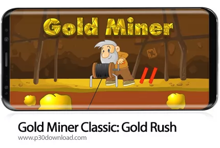 دانلود Gold Miner Classic: Gold Rush v2.6.16 + Mod - بازی موبایل معدنچی طلا