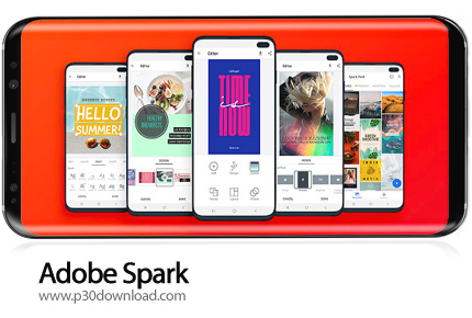 دانلود Adobe Spark Post: Graphic Design & Story Templates v5.3.0 - برنامه موبایل ادوبی اسپارک طراحی 