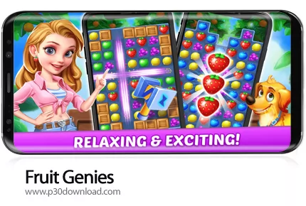 دانلود Fruit Genies - Match 3 Puzzle Games Offline v1.27.0 + Mod - بازی موبایل گنج میکا 2