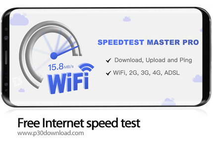 دانلود Free Internet speed test - SpeedTest Master Premium v1.35.4 - برنامه موبایل تست سرعت اینترنت