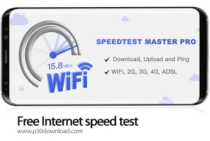 دانلود Free Internet speed test - SpeedTest Master Premium v1.35.4 - برنامه موبایل تست سرعت اینترنت