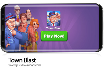 دانلود Town Blast: Restore & Decorate the Town! Match 3 v0.16.0 + Mod - بازی موبایل انفجار در شهر