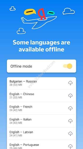 Yandex.Translate offline translator & dictionary Screenshot 1