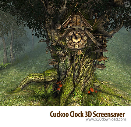 محافظ صفحه نمایش Cuckoo Clock 3D Screensaver v1.0 build 4 - اسکرین سیور ساعت دیواری