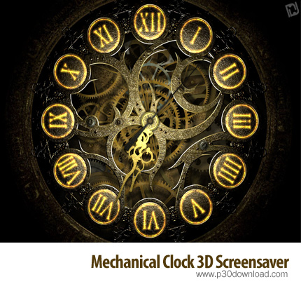 دانلود Mechanical Clock 3D Screensaver v1.0 - اسکرین سیور ساعت مکانیکی سه بعدی