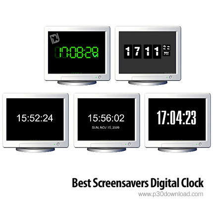 دانلود Best Screensavers Digital Clock - بهترین اسکرین سیورهای ساعت دیجیتالی
