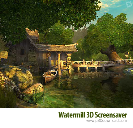 دانلود Watermill 3D Screensaver - اسکرین سیور سه بعدی برکه 