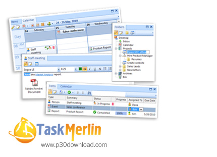 دانلود TaskMerlin Pro v4.0.0.2 - نرم افزار مدیریت پروژه