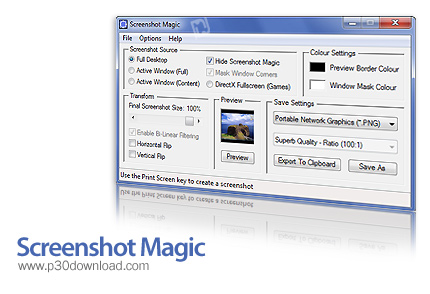 دانلود Devious Codeworks Screenshot Magic v4.4 - نرم افزار تصویربرداری از صفحه نمایش