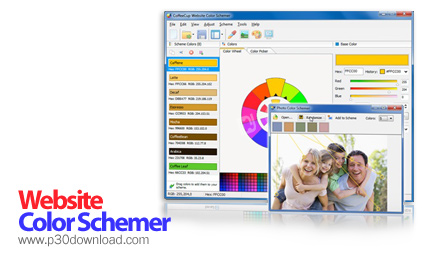 دانلود CoffeeCup Website Color Schemer v4.1 - نرم افزار انتخاب رنگ و طراحی سایت