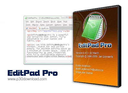 دانلود EditPad Pro v7.4.0 - نرم افزار ویرایش انواع فایل های متنی