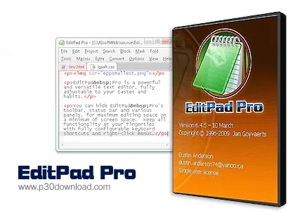 دانلود EditPad Pro v8.4.2 - نرم افزار ویرایش انواع فایل های متنی