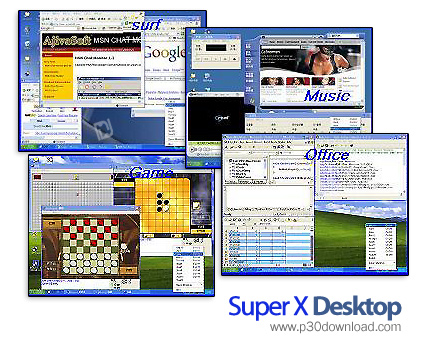 دانلود Super X Desktop v3.4.1229 - نرم افزار داشتن چندین دسکتاپ در یک زمان