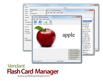 دانلود Vendant Flash Card Manager v3.0.3.b0479c - نرم افزار فلش کارت، بهینه سازی مطالعه و به خاطرسپا