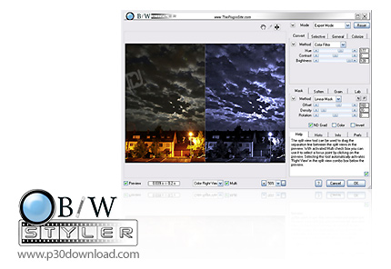 دانلود B/W Styler v2.0 Standalone + for Adobe Photoshop - نرم افزار و پلاگین افکت عکس سیاه و سفید در