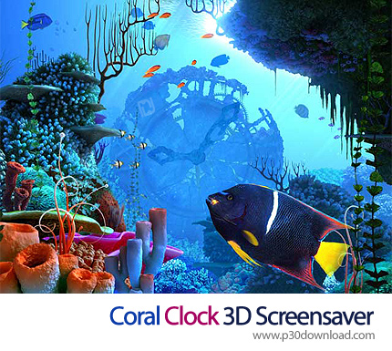 دانلود Coral Clock 3D Screensaver v1.0 Build 5 - اسکرین سیور ساعت مرجانی