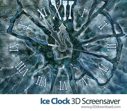 دانلود Ice Clock 3D Screensaver v2.0 Build 5 - اسکرین سیور ساعت یخی