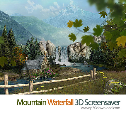 دانلود Mountain Waterfall 3D Screensaver v1.0 Build 1 - اسکرین سیور آبشارهای کوهستانی