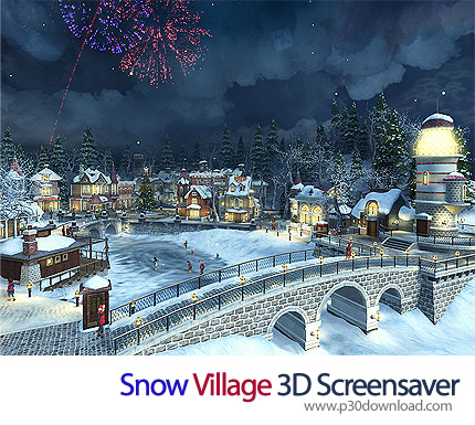 دانلود Snow Village 3D Screensaver v1.1 Build 3 - اسکرین سیور دهکده برفی