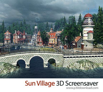 دانلود Sun Village 3D Screensaver v1.1 Build 3 - اسکرین سیور دهکده تابستانی