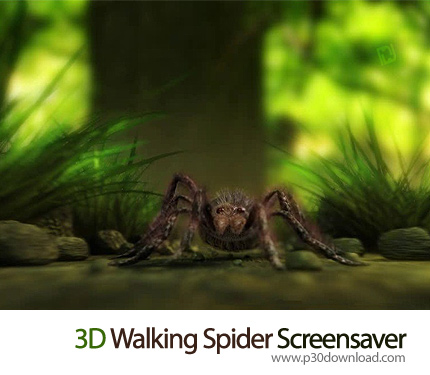 دانلود 3D Walking Spider Screensaver - اسکرین سیور طبیعی عنکبوت