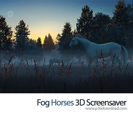 دانلود Fog Horses 3D Screensaver v1.0 Build1 - اسکرین سیور اسب های وحشی در مه