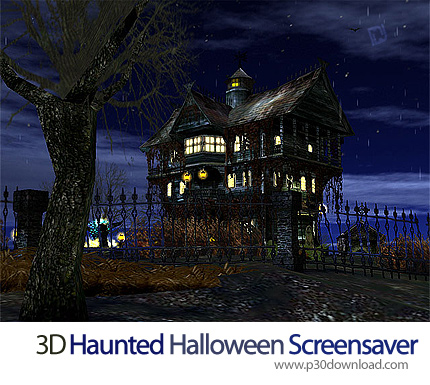 دانلود 3D Haunted Halloween Screensaver v1.0 - اسکرین سیور هالووین در خانه متروکه