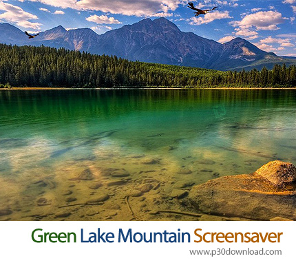 دانلود Green Lake Mountain Screensaver - اسکرین سیور کوهستان دریاچه سبز