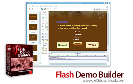دانلود Flash Demo Builder v3.0 - نرم افزار ساخت آموزش های الکترونیک چندرسانه ای در قالب فایل های زیب