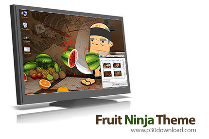 دانلود Fruit Ninja Theme - پوسته نینجای میوه برای ویندوز 7