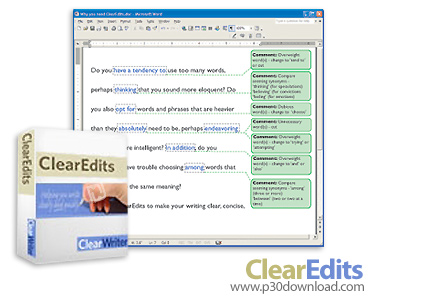 دانلود نرم افزار ClearEdits v3.1 - نرم افزار ویراستاری پیشرفته متون انگلیسی و تمرین مهارت Writing 