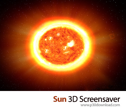 دانلود Sun 3D Screensaver v1.0 - اسکرین سیور نمایی نزدیک از خورشید