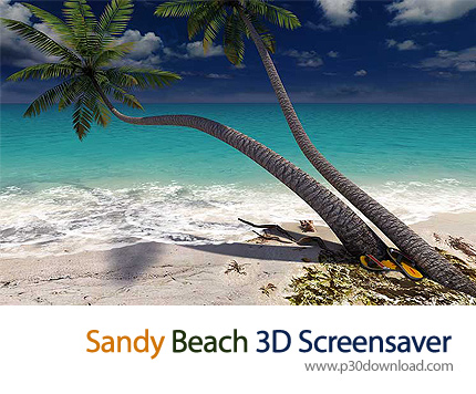 دانلود Sandy Beach 3D Screensaver v1.0 Build2 - اسکرین سیور ساحل رویایی