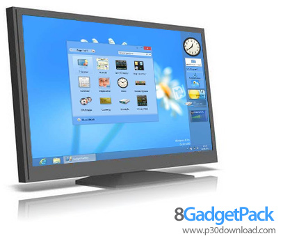 دانلود 8GadgetPack v35.0 - نرم افزار بازگردانی گجت های ویندوز 7 به ویندوز 8 و 10