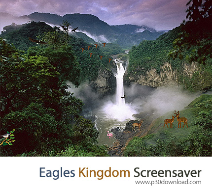 دانلود Eagles Kingdom Screensaver v1.0 - اسکرین سیور آبشار کوهستانی