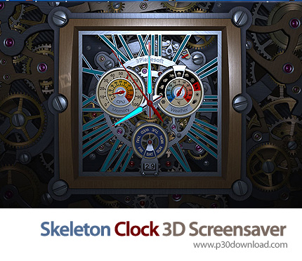 دانلود Skeleton Clock 3D Screensaver v1.0.0.5 - اسکرین سیور اسکلت ساعت