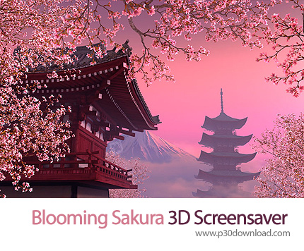 دانلود Blooming Sakura 3D Screensaver v1.0 Build 1 - اسکرین سیور شکوفه های درخت گیلاس