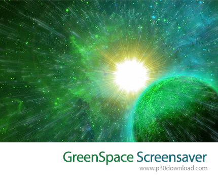 دانلود Green Space Screensaver - اسکرین سیور کهکشان سبز رنگ