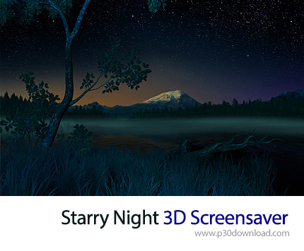 دانلود Starry Night 3D Screensaver v1.0 Build 1 - اسکرین سیور شب پر ستاره