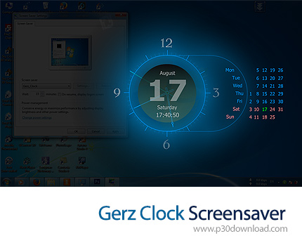 دانلود Gerz Clock Screensaver v2.41 - اسکرین سیور ساعت