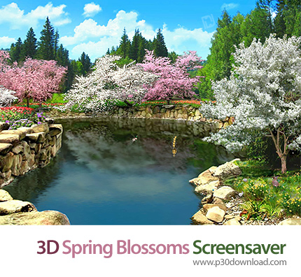 دانلود 3D Spring Blossoms Screensaver - اسکرین سیور شکوفه های بهاری