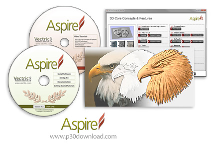 دانلود Vectric Aspire v9.514 x64 + v9.010 x86/x64 + ClipArts - نرم افزار طراحی مدل های CNC