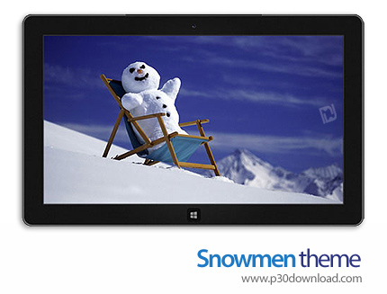 دانلود Snowmen theme - پوسته آدم برفی برای ویندوز 7 و ویندوز 8