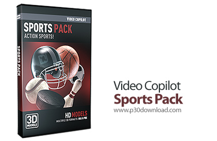 دانلود Video Copilot Sports Pack - پکیج مدل‌های آماده سه بعدی با موضوع ورزش